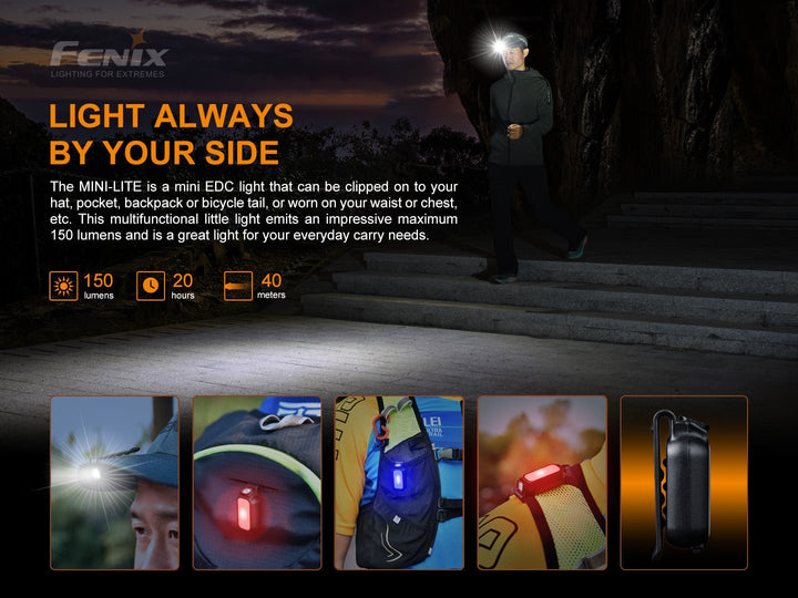Fenix Mini-Lite Multipurpose Mini EDC flashlight - 150 Lumens - Fenix Store