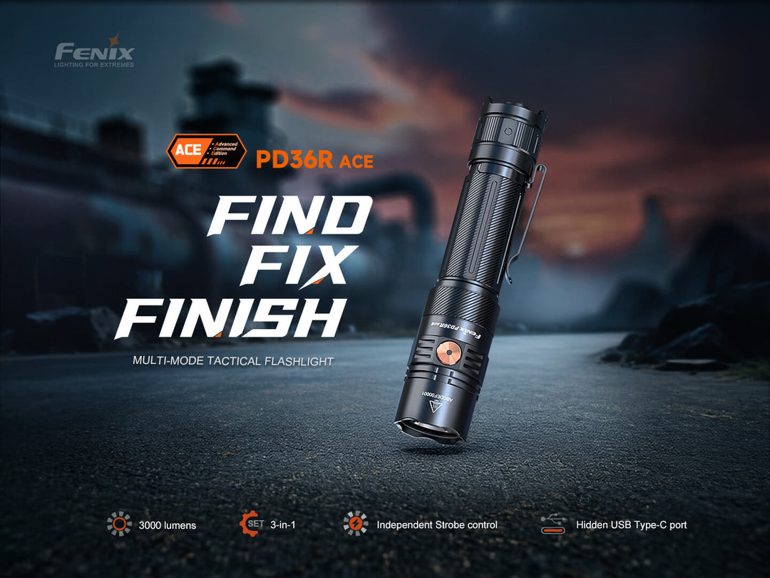 Fenix PD36R ACE Customizable Multi-Mode Flashlight - Fenix Store