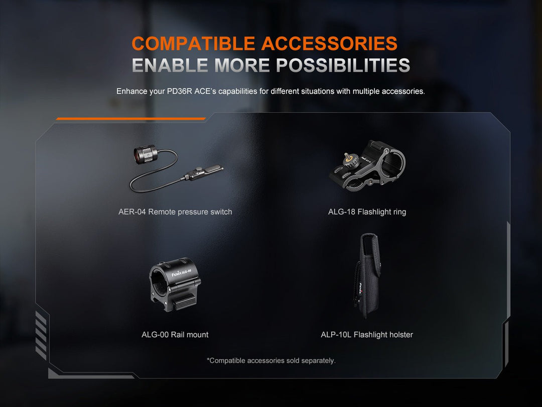 Fenix PD36R ACE Customizable Multi-Mode Flashlight - Fenix Store