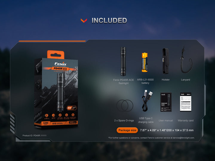 Fenix PD45R ACE Multi-Mode Tactical Flashlight - Fenix Store