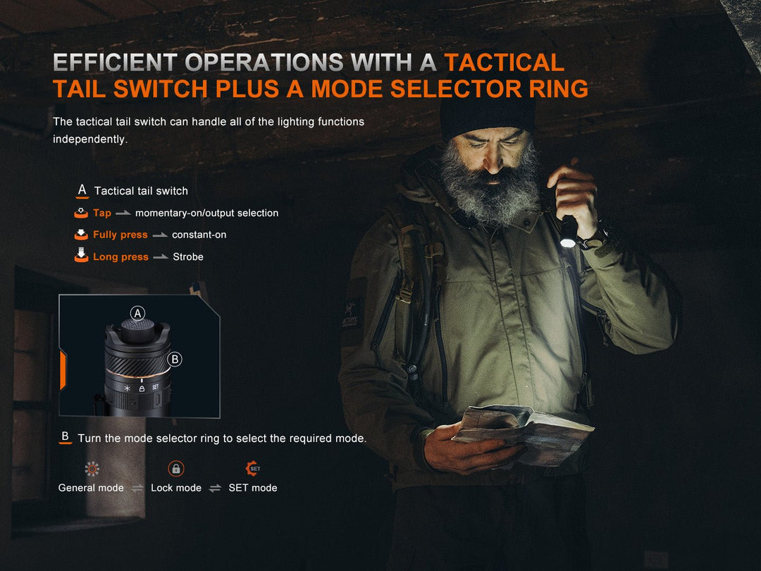 Fenix PD45R ACE Multi-Mode Tactical Flashlight - Fenix Store