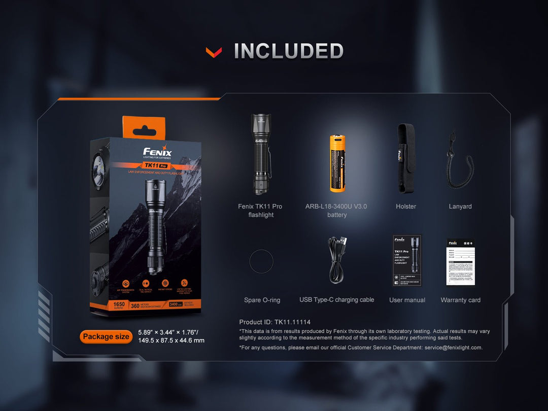 Fenix TK11 Pro Duty Flashlight - 1650 Lumens - Fenix Store