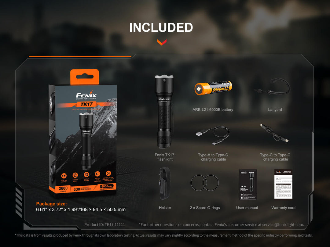 Fenix TK17 Dual Switch Tactical Flashlight - Fenix Store