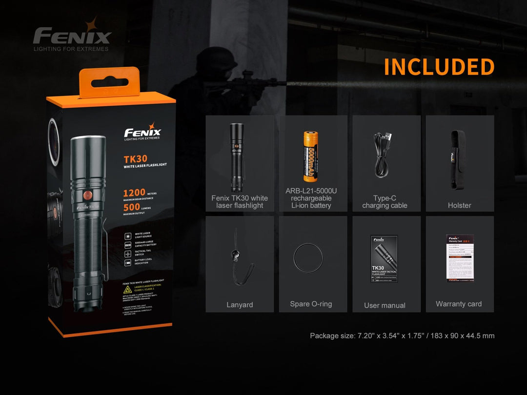 Fenix TK30 White Laser LED Flashlight - Fenix Store