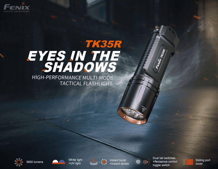 Fenix TK35R UV Light Rechargeable High-Performance Tactical Flashlight - Fenix Store
