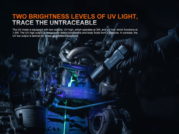 Fenix TK35R UV Light Rechargeable High-Performance Tactical Flashlight - Fenix Store