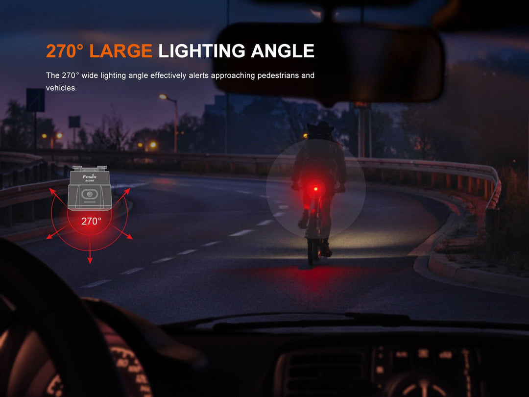 Fenix BC06R Smart-Brake Bicycle Taillight - OPEN BOX - Fenix Store