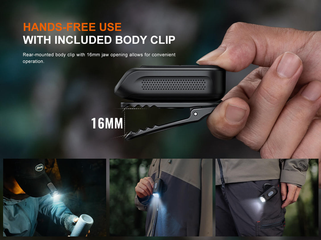 Fenix E04R Rotating Clip-On Light - OPEN BOX - Fenix Store