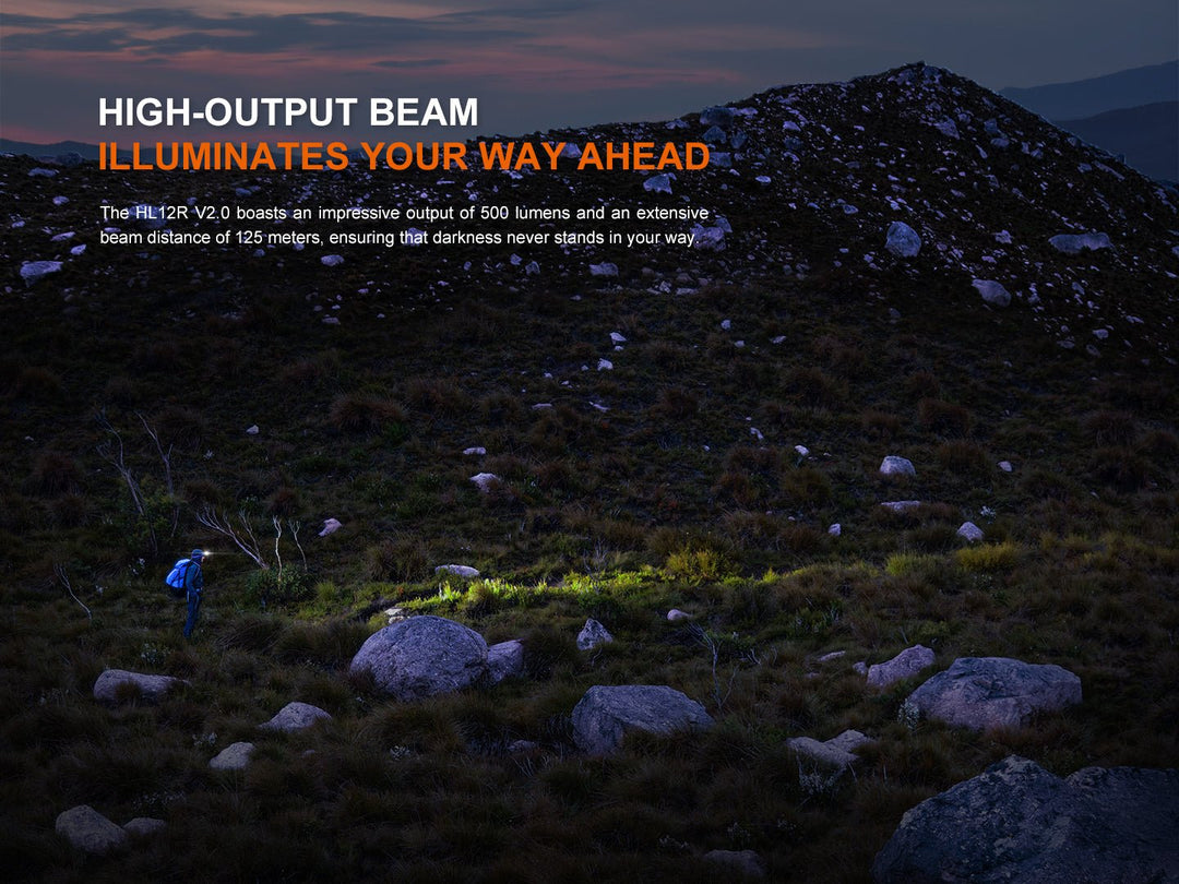 Fenix HL12R V2 Ultralight Outdoor Rechargeable Headlamp - OPEN BOX - Fenix Store