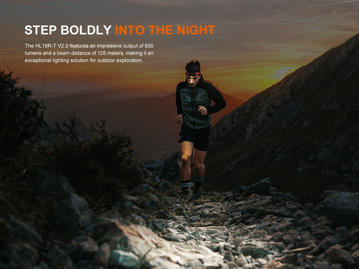 Fenix HL18R-T V2 Lightweight Trail Running Headlamp - OPEN BOX - Fenix Store