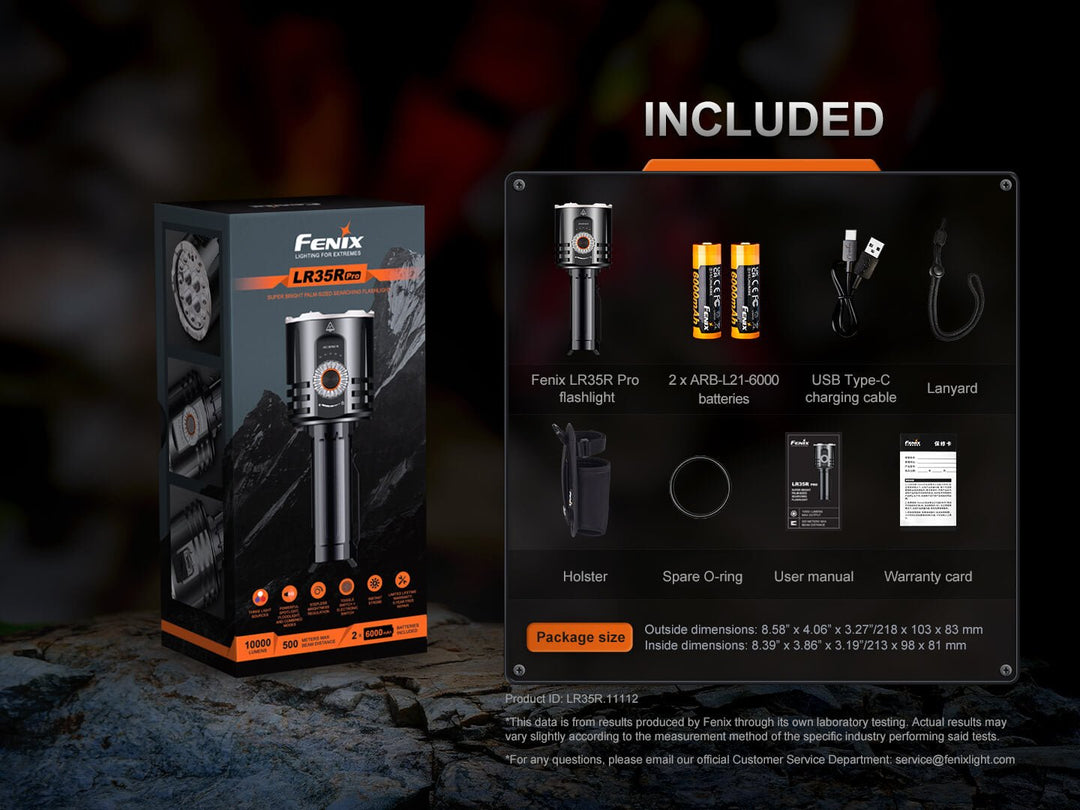 Fenix LR35R PRO Rechargeable Palm-Sized Searchlight - OPEN BOX - Fenix Store