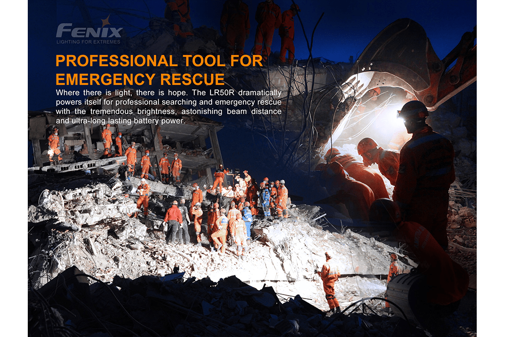 Fenix LR50R Multifunctional LED Search Light - OPEN BOX - Fenix Store