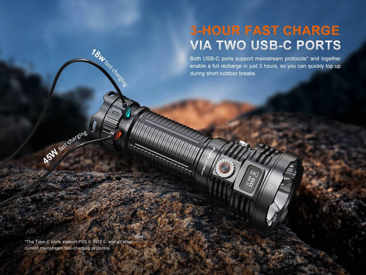 Fenix LR50R V2 White, Red, UV Flashlight - OPEN BOX - Fenix Store