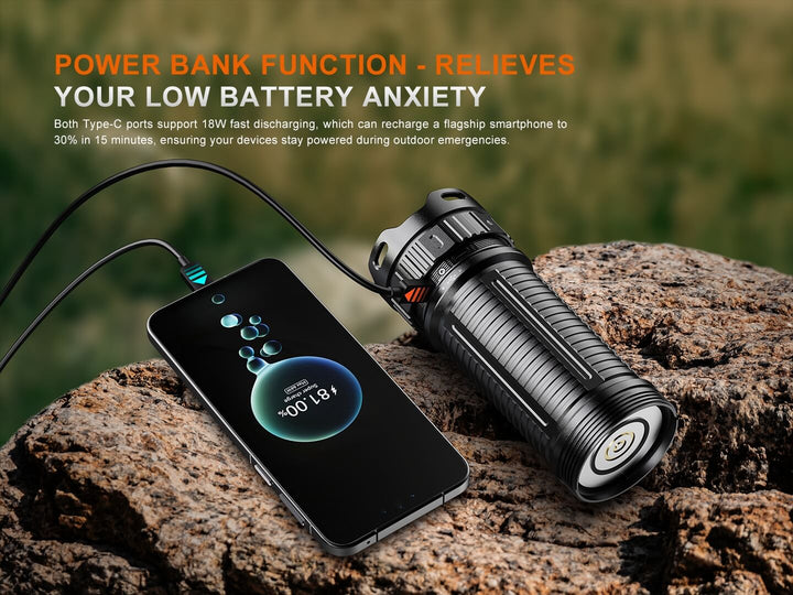 Fenix LR50R V2 White, Red, UV Flashlight - OPEN BOX - Fenix Store