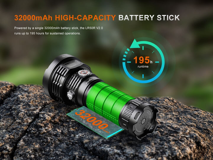 Fenix LR50R V2 White, Red, UV Flashlight - OPEN BOX - Fenix Store