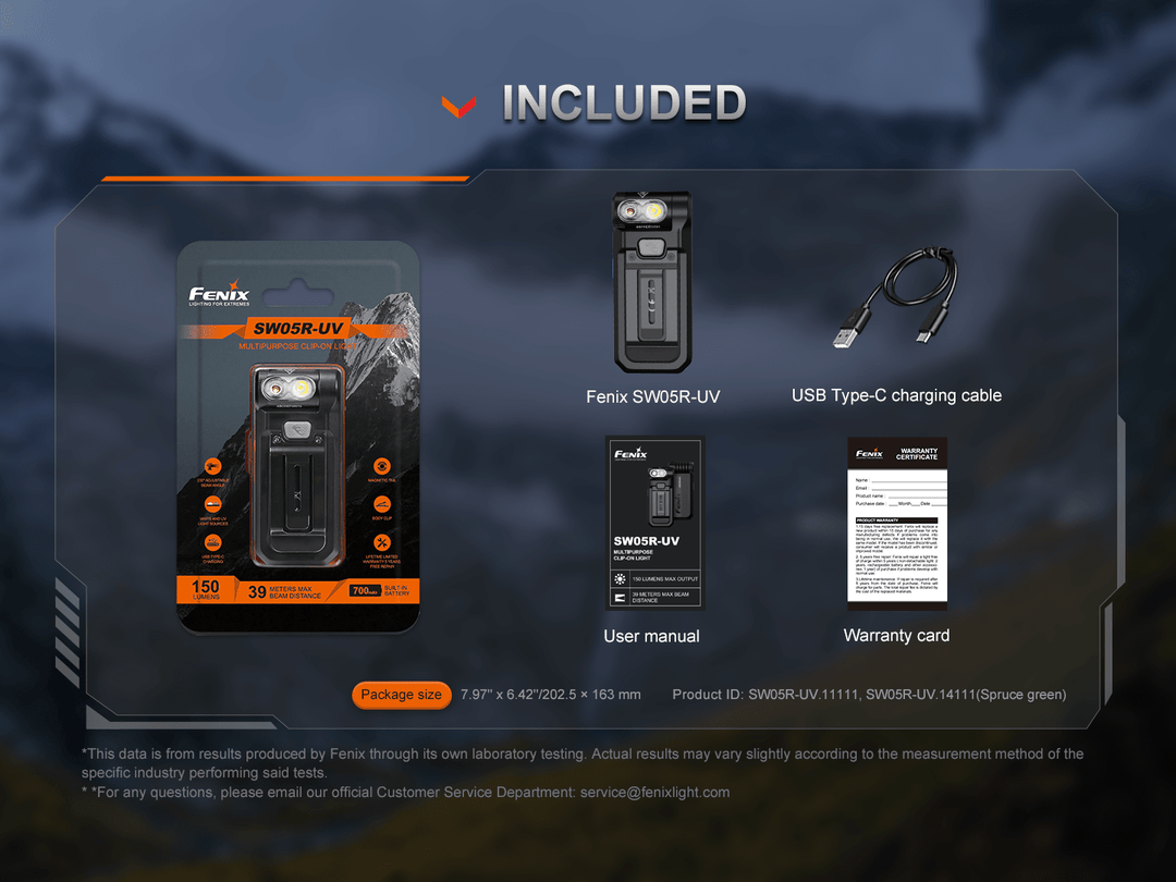 Fenix SW05R Multipurpose Clip-On Light with Red or UV Output - OPEN BOX - Fenix Store