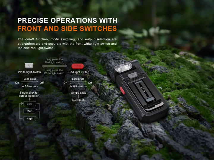 Fenix SW05R Multipurpose Clip-On Light with Red or UV Output - OPEN BOX - Fenix Store