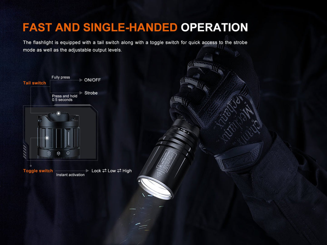 Fenix TK30R Tactical White Laser Rechargeable Flashlight - OPEN BOX - Fenix Store