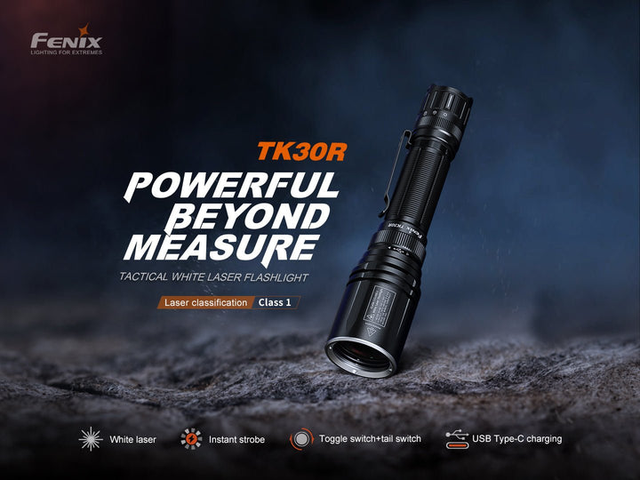 Fenix TK30R Tactical White Laser Rechargeable Flashlight - OPEN BOX - Fenix Store