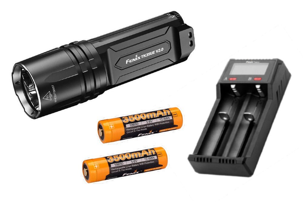 Fenix TK35UE V2 + 18650 Batteries and Charger Bundle - Fenix Store
