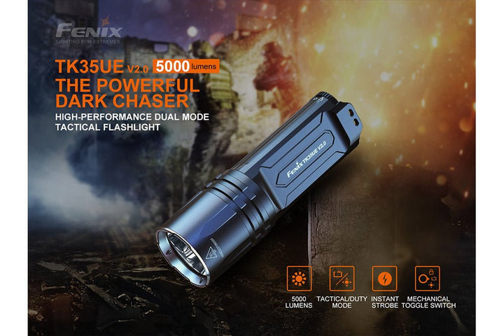 Fenix TK35UE V2 + 18650 Batteries and Charger Bundle - Fenix Store