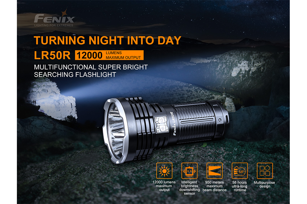 fenix 12000 lumen flashlight Fenix LR50R Flashlight