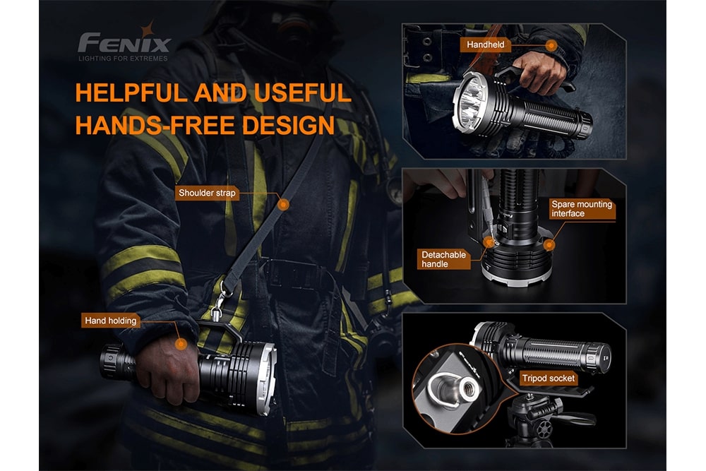 Fenix LR80R Rechargeable LED Searchlight - 18000 Lumens