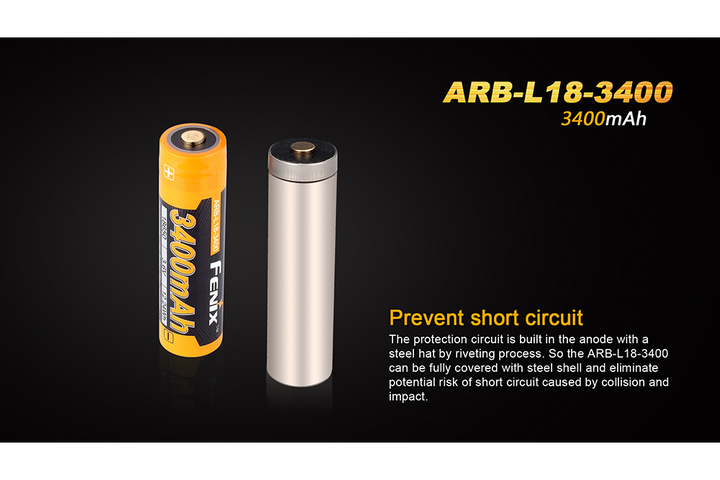 Fenix ARB-L18-3400mAh Rechargeable 18650 Battery