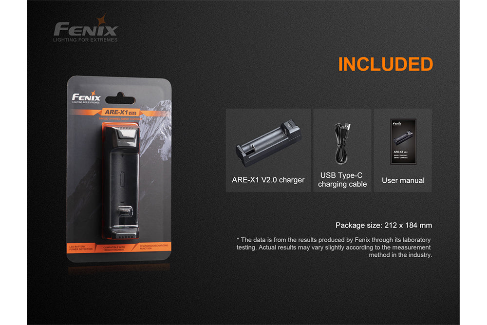 Fenix ARE-X1 cargador de pilas 18650 y 26650