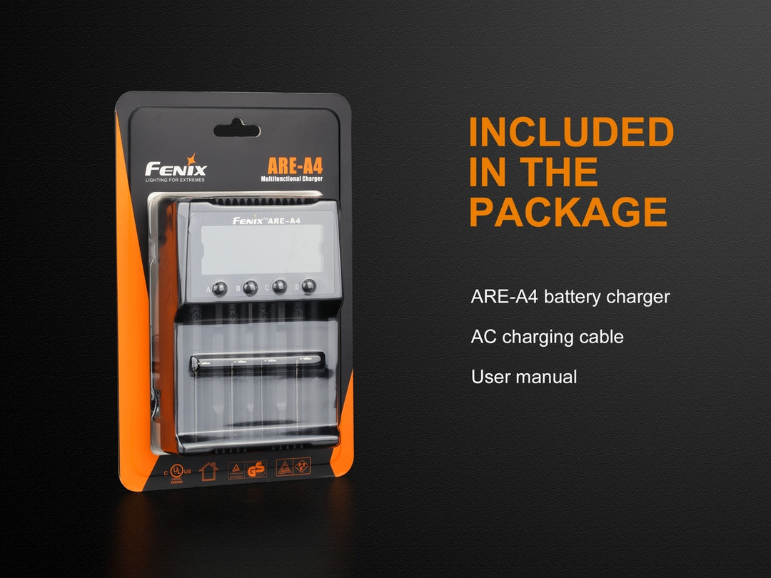Chargeur Accus FENIX ARE-A4