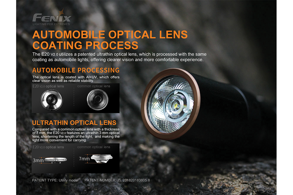 Fenix E20 V2.0 EDC Flashlight - 350 Lumens