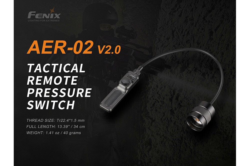 Fenix AER-02 V2 Tactical Remote Pressure Switch on black background
