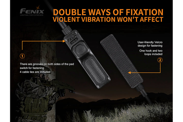 Fenix AER-02 V2 Tactical Remote Pressure Switch velcro back