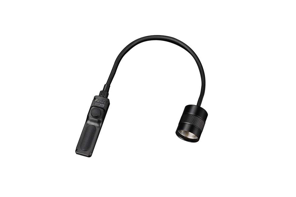 A black Fenix AER-03 V2 tactical remote pressure switch with a cable and two pressure pads.