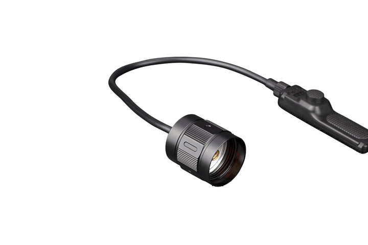 Focusing on the tail cap portion of the Fenix AER-04 Tactical Remote Switch 