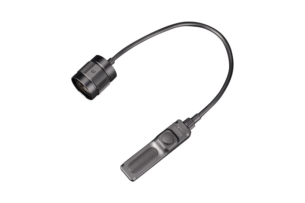 A black Fenix AER-04 Tactical Remote Switch with a high-elastic PU cable and two switch panels.