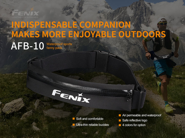 Fenix AFB-10 Waist Pack with a trail runner in the background