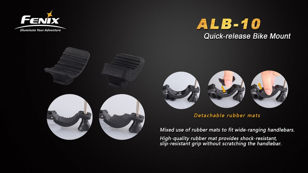 fenix flashlight alb 10 quick release bike mount Fenix ALB-10 Quick-Release Bike Mount – Fenix Store