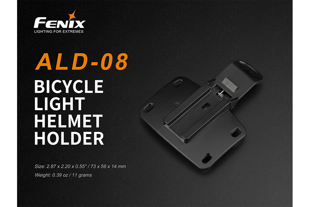 Fenix ALD-08 Bike Light Helmet Holder on black background