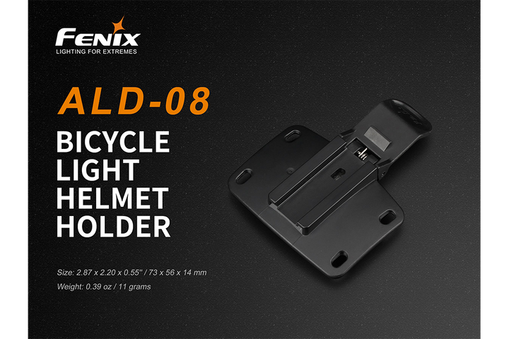 Fenix ALD-08 Bike Light Helmet Holder on black background