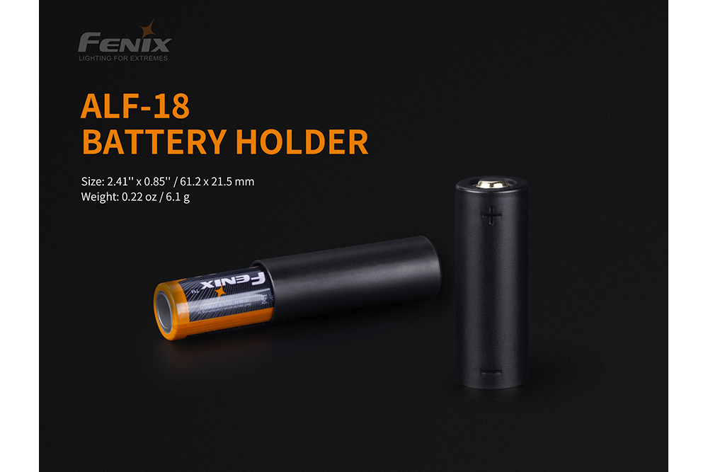 Fenix ALF-18 battery adapter with battery
