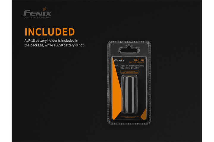 Fenix ALF-18 battery adapter in packaging