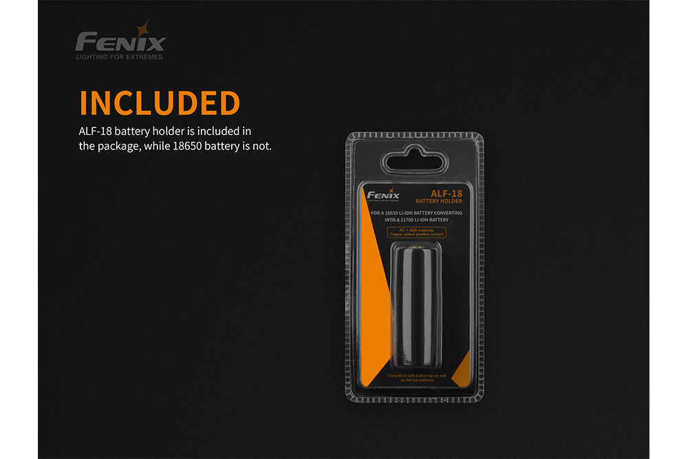 Geekvape Aegis 18650 Battery Adapter Fenix ALF-18 Battery Adapter Geekvape Aegis 18650 Battery Adapter Fenix ALF-18 Battery Adapter