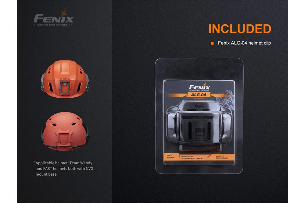 Fenix ALG-04 Helmet Clip inside its packaging