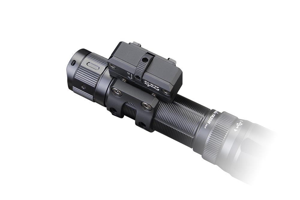 Fenix ALG-16 M-Lok Rail Mount attached to flashlight