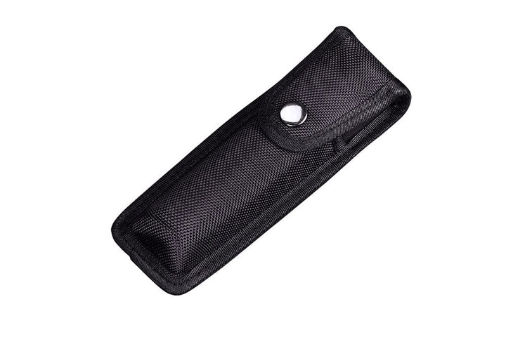 A black nylon Fenix ALP-10 Flashlight Holster with a quick-release design, suitable for holding various Fenix flashlights.