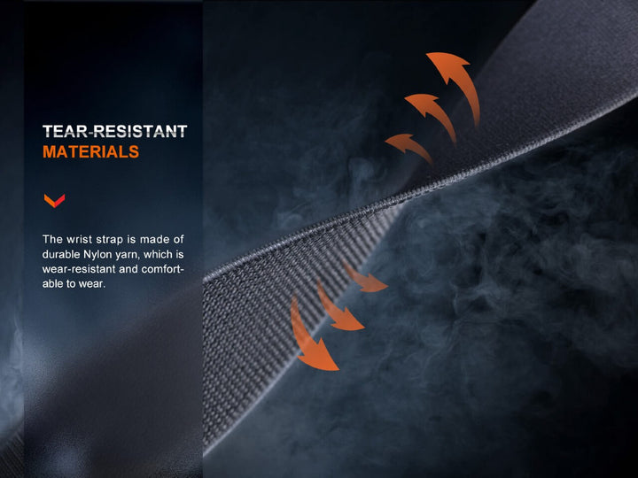 Fenix ALW-01 Wrist Flashlight Holster band being twisted to display its durability