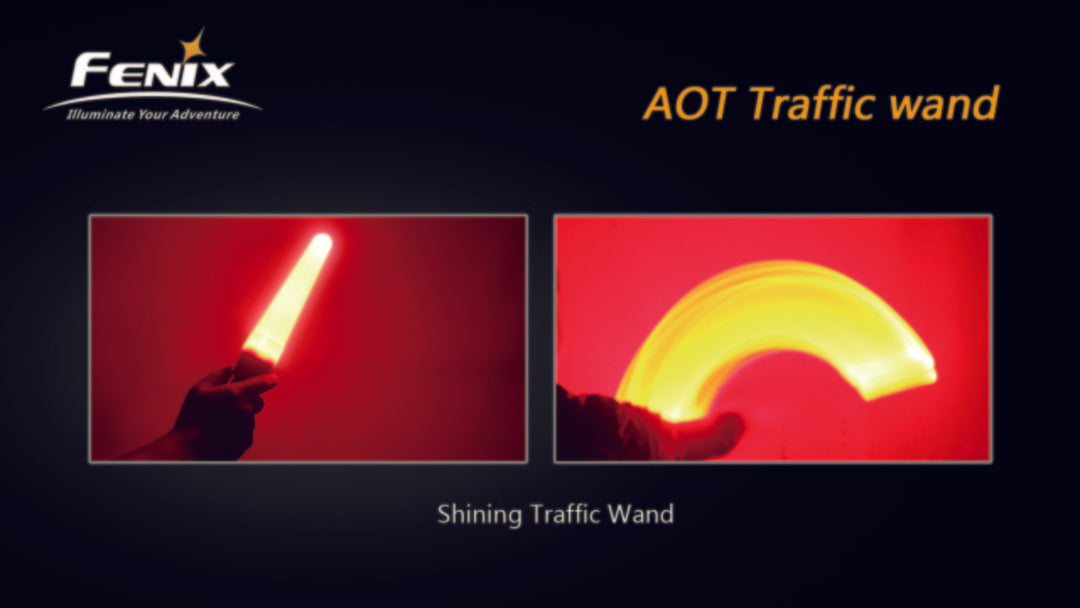 Fenix AOT-M Traffic Wand lit up