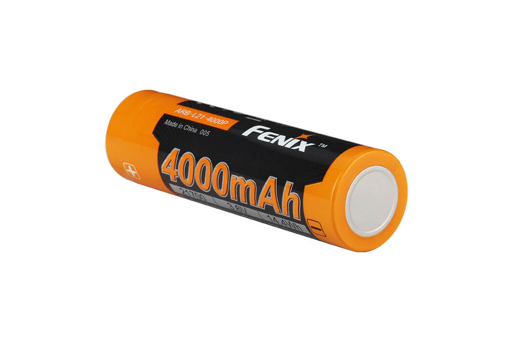 Fenix ARB-L21-4000 Rechargeable 21700 Battery viewed from the bottom
