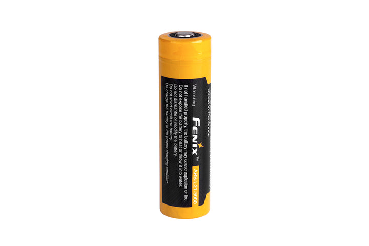Fenix ARB-L21-5000 21700 rechargeable Li-ion battery standing up